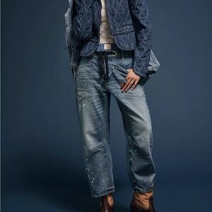 Free people moxie pull on barrel jeans 💖
